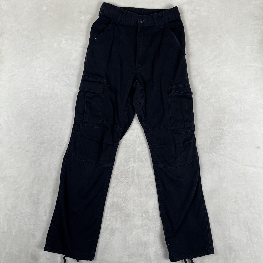 J Galt Cargo Pants Womens Small Navy Blue Twill Relaxed Straight Utility Pockets - Picture 1 of 10